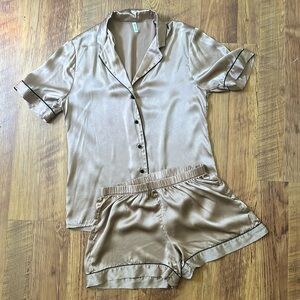 Intimissimi Silk PJ Shirt & Shorts Set